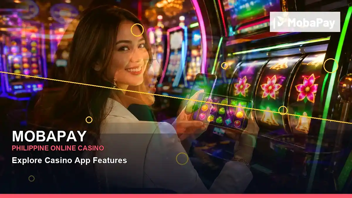MOBAPAY lucky reels online slot games in a layered collage scene for the MOBAPAY brand search, casino access, games, account